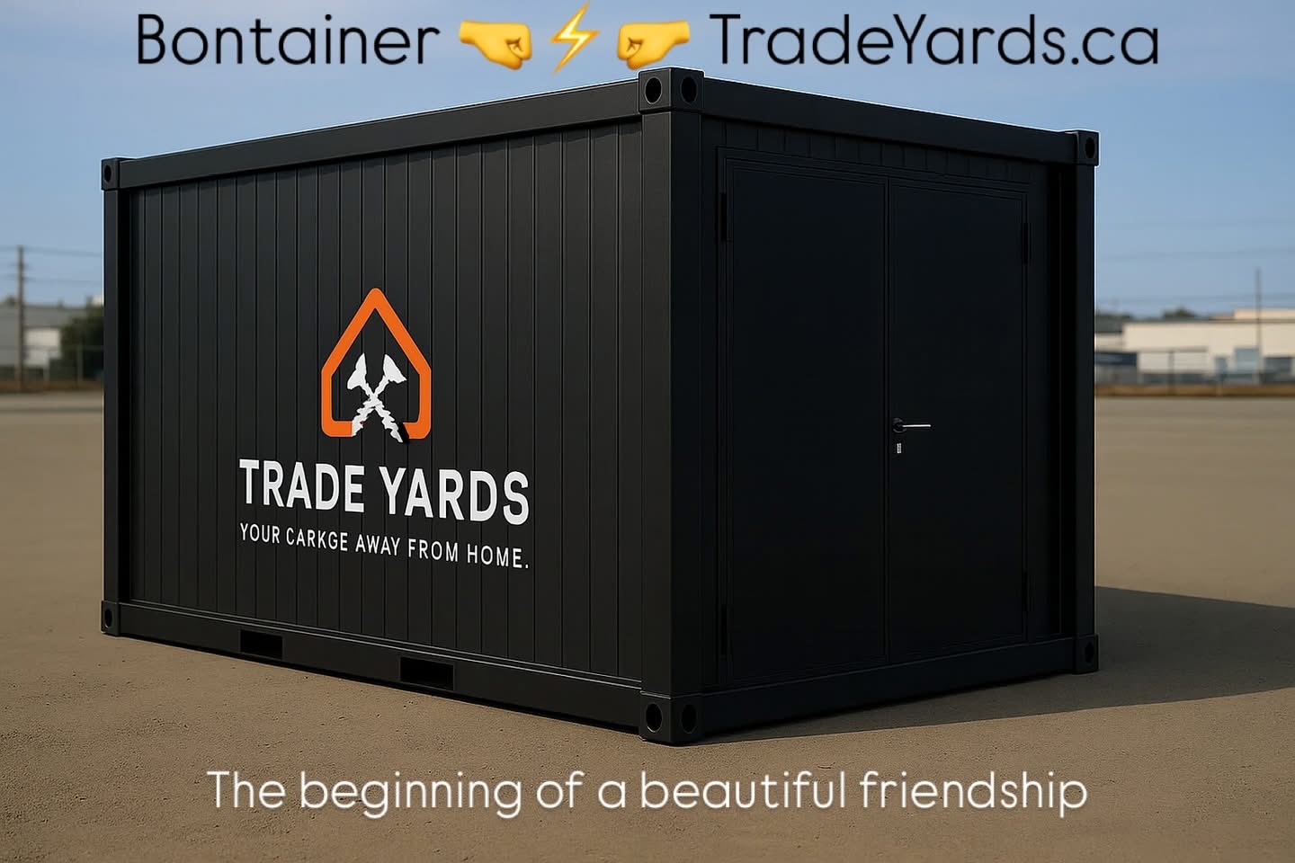 Bontainer Guardian - 10' x 20' insulated steel storage container with Trade Yards branding